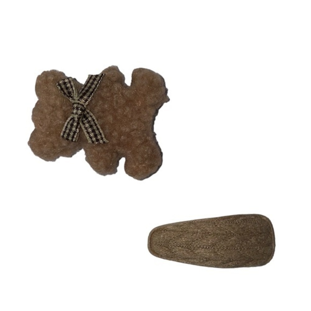 SET OF 4 Teddy Bear Hair Clips - Picture 8 of 9